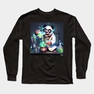 Mad Scientist Panda Long Sleeve T-Shirt